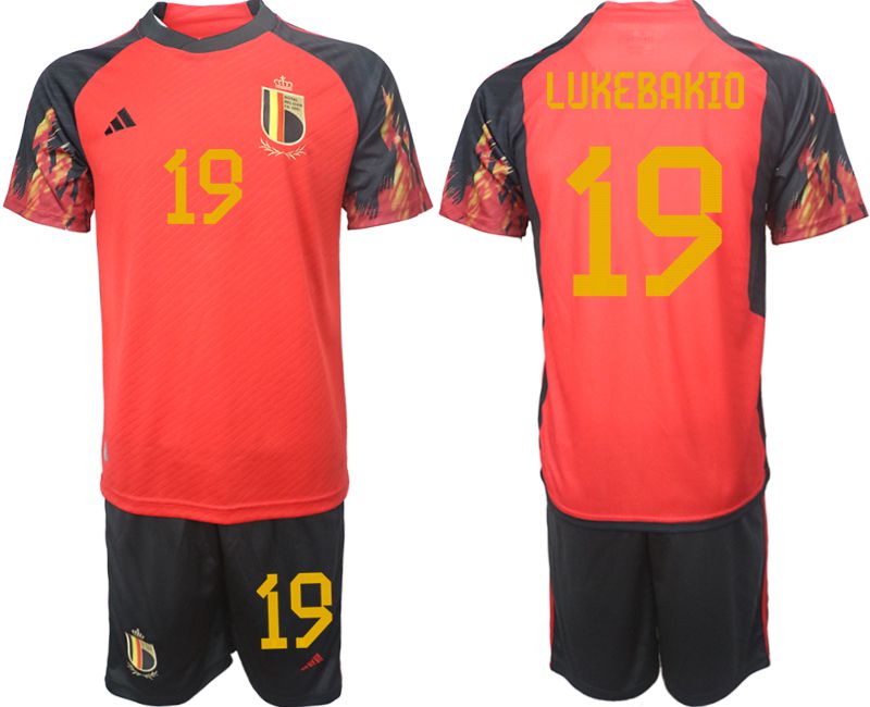 Men 2022 World Cup National Team Belgium home red 19 Soccer Jerseys